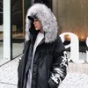 Inverno hip hop moda longo colar de pele casaco casaco jaqueta de algodão roupas roupas desgaste outerwear casacos quente grosso 201104
