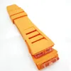25 mm orangefarbenes Uhrenarmband aus Kautschuk für RM011 RM 50-03 RM50-01