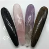 Dekorativa objekt Figuriner 18cm Natural Quartz Crystal Massage Wand Rose Large Healing Stone Yoni Stick As Women Gift