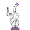 Recycler bong capiteux vortex bongs pipe en verre klein plates-formes pétrolières conduites d'eau dab rig cire accessoires pour fumer narguilés barboteur bécher cyclone