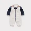 YiErYing Baby Casual Romper Boy gentleman Style Onesie for Autumn Baby Jumpsuit 100% Cotton LJ201023