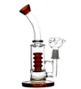 2020 Nuovo design a quattro colori 10 in vetro Bong Tubo filtro per pneumatici Dab Rig Fumatori Tubi per acqua Ciclone Bong assortiti su richiesta