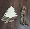 뜨거운 판매 크리스마스 나무 공예 장식 크리스마스 눈사람 나무 칩 홈 크리스마스 트리 장식 재고 작은 펜던트
