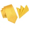 Хит Золотой шелк галстук 2021 Дизайнерские желтые точки большие галстуки для мужчин высококачественная рука жаккардовая шейка 160 см Cz00912835630274p