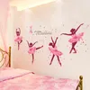 [Shijuekongjian] 발레 댄서 소녀 벽 스티커 DIY 나비 벽화 데칼 아기 침실 장식 201201