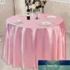 10 stks Ronde Tafelkleed Tafelkleed Luxe Polyester Satijn Tafel Cover Olieproof Bruiloft Restaurant Banket Woondecoratie