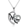 Contraste Couleur Cristal Coeur Maman Collier Diamant Amour Maman Bijoux Mère Anniversaire Cadeau Sandy Drop Ship colliers pour femmes LY120