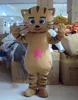 Mascot CostumesMeow Cat Brown Mascot Costume Animal Adults Cosplau Party Fancy Dress Parade Outfits
