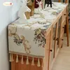 Orgoglioso rosa europeo ciniglia Runner Tovaglia TV Cabinet Cover Table Mat Scarpe Cabinet Cover Tovagliolo con nappa LJ201223