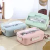 Bento Boxes Microwave Lunch med sked Chopsticks Vete Straw Ceries Food Storage Container Children Children School Office 220930