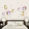 Tulip wall sticker Flower 3D Wall Stickers Living Room Bedroom Bathroom Home Decor Decoration Poster T200111