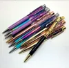 Mode Ontwerp Creatieve Crystal Pen Diamant Balpen Pennen Kantoorbehoeften Balpen Stylus Touch 14 Colors Oly Black Refill