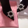 Heißer Verkauf Frau Mode Amina Luxus Muaddi Begum verzierte Stiefeletten Designer neue Release seltene Catwalk Kristallverzierung Schuhe