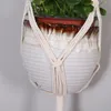 100cm trädgårdsdekorationer hängande korgar macrame handgjorda rep potthållare växthängare handgjorda rep korg nätväska blomma för inomhus utomhus heminredning