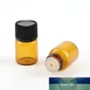 MSQ 100 stks 2ml lege mini Amber glas vloeibare pot aromatherapie essentiële olie fles opening adapter cap container draagbaar