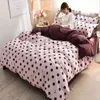 Brushed single quilt cover single piece skin-friendly student dormitory double bed supplies four-piece set kk001