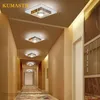 Światła sufitowe Nowoczesne kwadratowe lampy ze stali nierdzewnej Salon Room Pokój LED Crystal Light Sypialnia Nawierzchnik Korytarz Korytarz Balkon