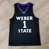 Custom Weber State Wildcats College Basketball Jerseys Damian Lillard Koby McEwen Dillon Jones JJ Overton Seikou Sisoho Jawara Zahir Porter Cody Carlson Kupsas