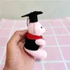 10 cm cartone animato simpatico peluche orso ragazzo dottore laurea orso portachiavi ciondolo bouquet bambola regalo di nozze di compleanno