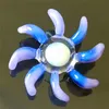 Glazen spinner met opaal roze en paars combinatino-pak voor 25mm Quartz Banger Glass Water Bongs Pipes Bubblers Headyglass