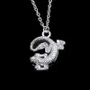 Moda 31*24mm Gecko Lizard Collana con pendente a catena a maglia per collana girocollo femminile regalo di gioielli creativi