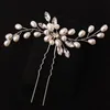 Handmade Wedding Elegant Bridal Pearl Silver Women Crystal Headpieces Pins Bridesmaid Veil Flower Accessories