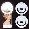 LED Selfie Light per Iphone 12 XR XS Max Lampada selfie universale Obiettivo per telefono cellulare Anello flash portatile per Samsung S20 Huawei P40