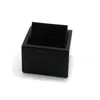 Legant – boîte à boutons de manchette en plastique, rectangulaire à rabat noir, mallette de rangement, présentoir, boîte d'emballage de bijoux, cadeau pour hommes