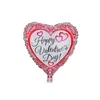 18 Zoll Happy Valentinstag Luftballons Herzform Aluminiumfolie Valentinstag Luftballons Jahrestag Hochzeit Party Dekor 50 teile/los HHA3277