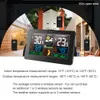 Duvar Saati LCD Dijital Hava İstasyonu 3 Sensör Kablosuz Kapalı Açık Termometre Higometre Barometre Tahmin Modern Saat Y201706808