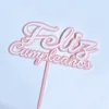 Spanish Feliz Cumpleanos Cake Topper Creatlve 3D Letters Happy Birthday Acrylic Cake Topper för födelsedagsfestdekorationer9898849