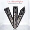 Hair Clippers 3 i 1 Electric Clipper Trådlös Män Öron Näsa Trimmer Uppladdningsbar Skägg Rakare Razor Professionell Grooming Kit 311