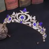 2021 새로운 빈티지 Baroque 신부 Tiaras 액세서리 댄스 파티 워드 워터 크리스탈 웨딩 Tiaras 및 크라운 1918