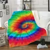 Rainbow Spiral Series Throw Blankets Double Layer Thickened 3D Digital Printed Sofa Blanket Fit Officeadult Child Nap 70ql E1