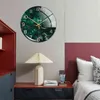 Orologio da parete grande di lusso in marmo rotondo Creatività 3D Orologio al quarzo in vetro acrilico fai-da-te Decorazioni per la casa Orologio da parete per soggiorno Decorazione H1230