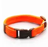 Pet Dog Collar Classic Solid Basic Polyester Nylon Dog Collar med Quick Snap Buckle Valfritt krage Pull Rope4667521