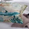 Ocean Series Sea Turtle Seahorse Dolphins 3D Litteur Ensemble de literie Couette