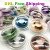 Mink Lashes 3D Silk Protein Mink False Eyelashes Long Lasting Lashes Natural Mink Eyelashes Round Box Packaging