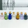 Mini bottiglie di vetro fai da te con tappi di sughero piccolo rettangolo vasi Carino Pendenti Fiale regalo misti 7 colori