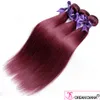 Kwaliteit Rechte haarkleur 27 30 33 99J Bug Ombre Human Hair Bundels met sluiting Braziliaanse Virgn Hair Bundels met sluiting Peruv6339250