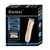 Kemei km-1409 cabelo clipper elétrico barbear homens de aço carbono cabeça barbeador cabelo trimer recarregável barba elétrica