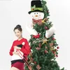 Décorations d'arbre de Noël Santa Bonhomme de neige Elk Hug Tree Doll Navidad Ornements Décorations de Noël pour la maison Année Cadeaux Natal 201203