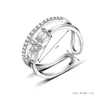 zirkoon zilveren ring vrouwen diamant verloving bruiloft cluster ringen mode sieraden wil en zandgift