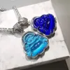 Blue Buddha Pendant AAA Cubic Zircon Necklace With Tennis Chain Fashion Hip Hop Punk Jewelry Gifts Q1113