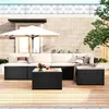 GO 6-Piece Outdoor Furniture Set with PE Rattan Wicker Patio Garden Sectional Sofa Chair removable cushions US stock a18 a08