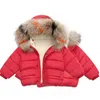 Winter meisje baby pluche harige hooded donsjack mode nieuwe jongens en meisjes baby lange mouw verdikte katoenen jas hooded jas LJ201120