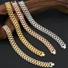 Hot Fashion 15mm Luxury Mens Womens Watch Chain Watch Band Bracciale Hiphop Oro Argento Cinturino cinturino in acciaio inossidabile Bracciali Braccialetti gioielli