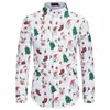 Men's Casual Shirts Shirt For Men 2021 Mens Christmas Party Button Down Dress Snowman Snowflakes Deer Blouses260R