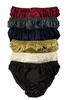 Men calcinha 6 pares 100% Buncos de seda pura de seda de roupa íntima Sexy UnderPants Tamanho dos EUA S M L XL XXL (W28 "-46")