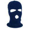 3 Gaten Ski Gezichtsmasker Winter Balaclava Cap Kniitting Wol Beanie Winddicht Thermische Helm Hoed Hood Leger Tactische Maskers